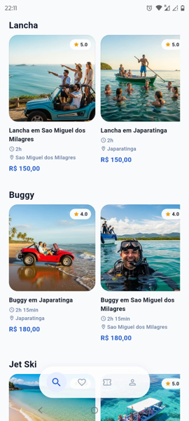 Aplicativo mobile Letsbora em Flutter desenvolvido pela Vale Digital